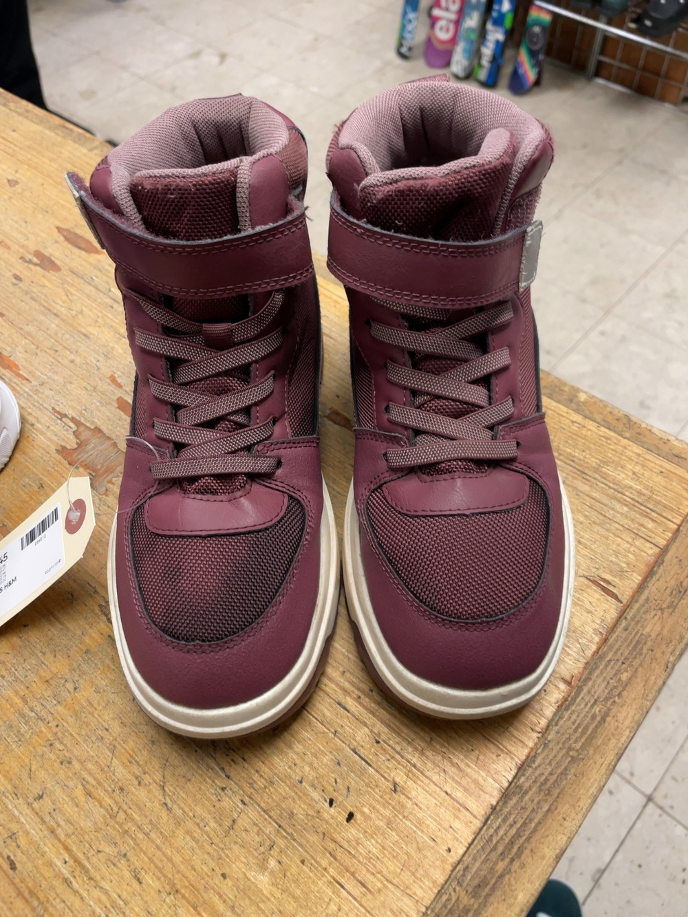 H&M High-Top Winter Boots Size 3.5 Purple